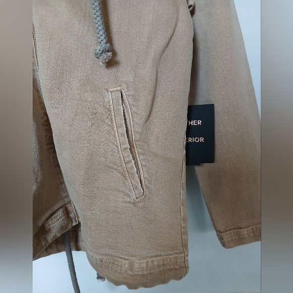 NWT Mother Superior- Double Draw Zip Hoodie Jacket in Brush Women's Size S - Picture 6 of 6